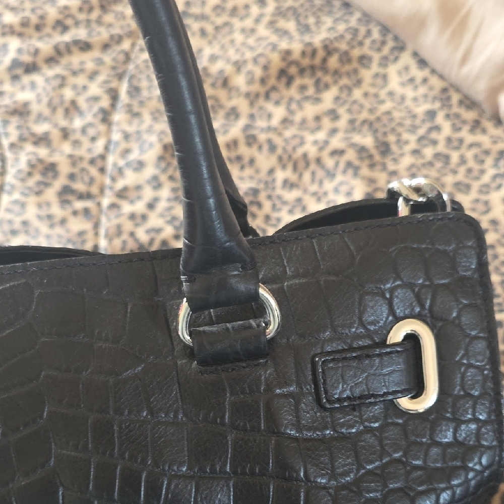 Michael Kors Black Embossed Satchel - Picture 5 of 11